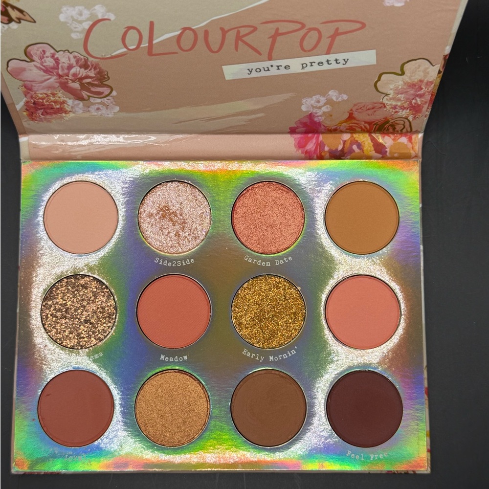 Colourpop Pink and Gold Eyeshadow Palette Vibrant Shades - Picture 4 of 4